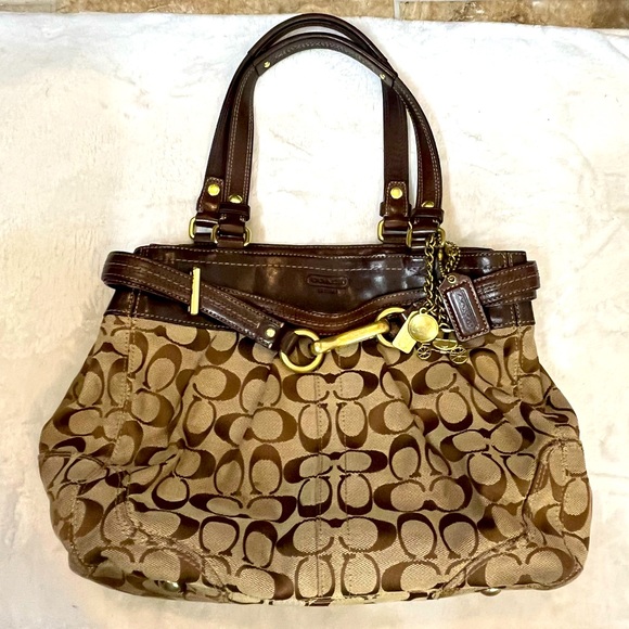 Coach Bag w/gold accents - Picture 1 of 8